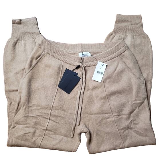 Naadam Cashmere slim tan joggers size medium - Picture 4 of 7